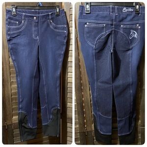 Equilibre Horse Riding Breeches Pants Jeans Equestrian Youth Sz 14 Stretch Race